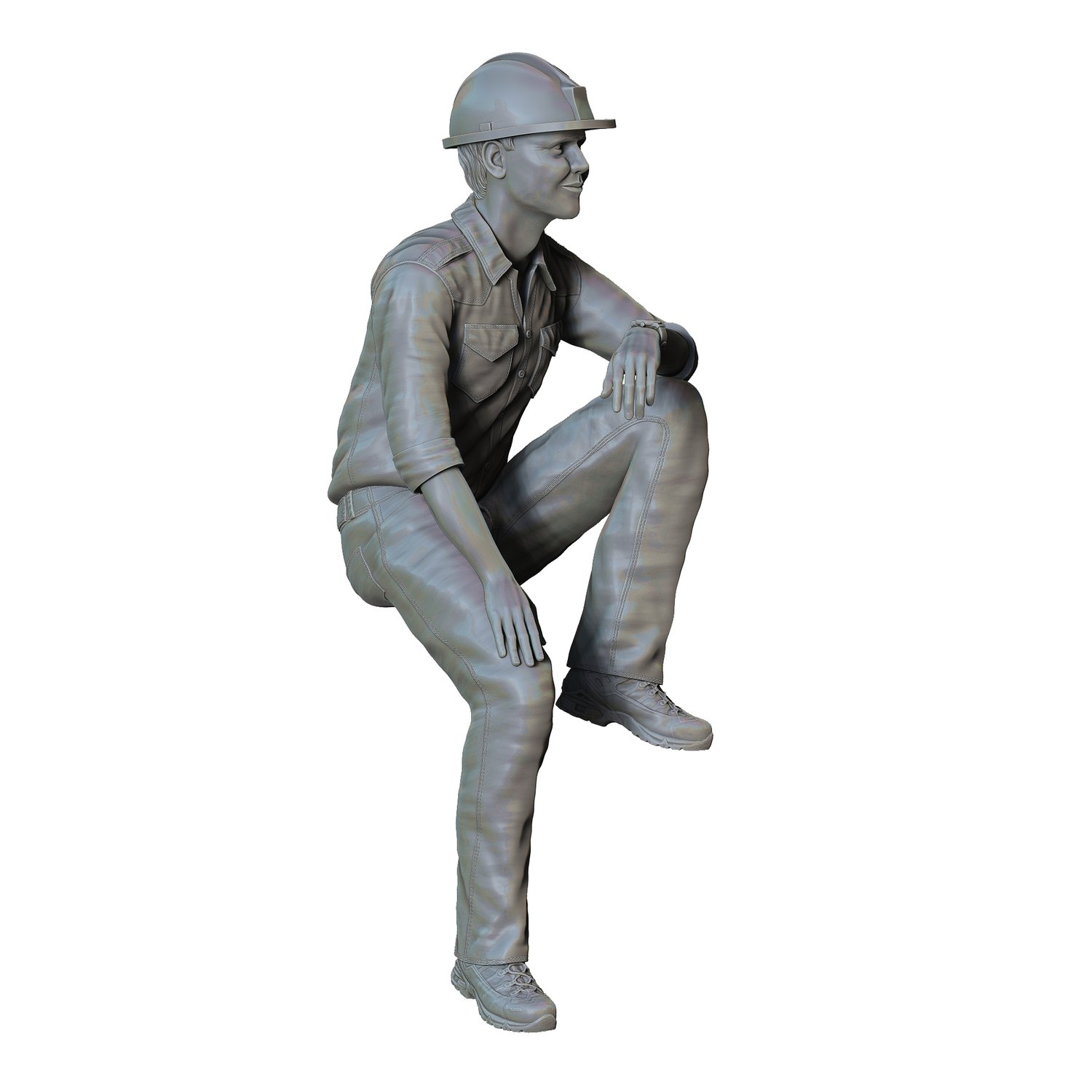 3dp Miniatures, man sitting on the back of pickup truck, STL Files, 3D Printable Files