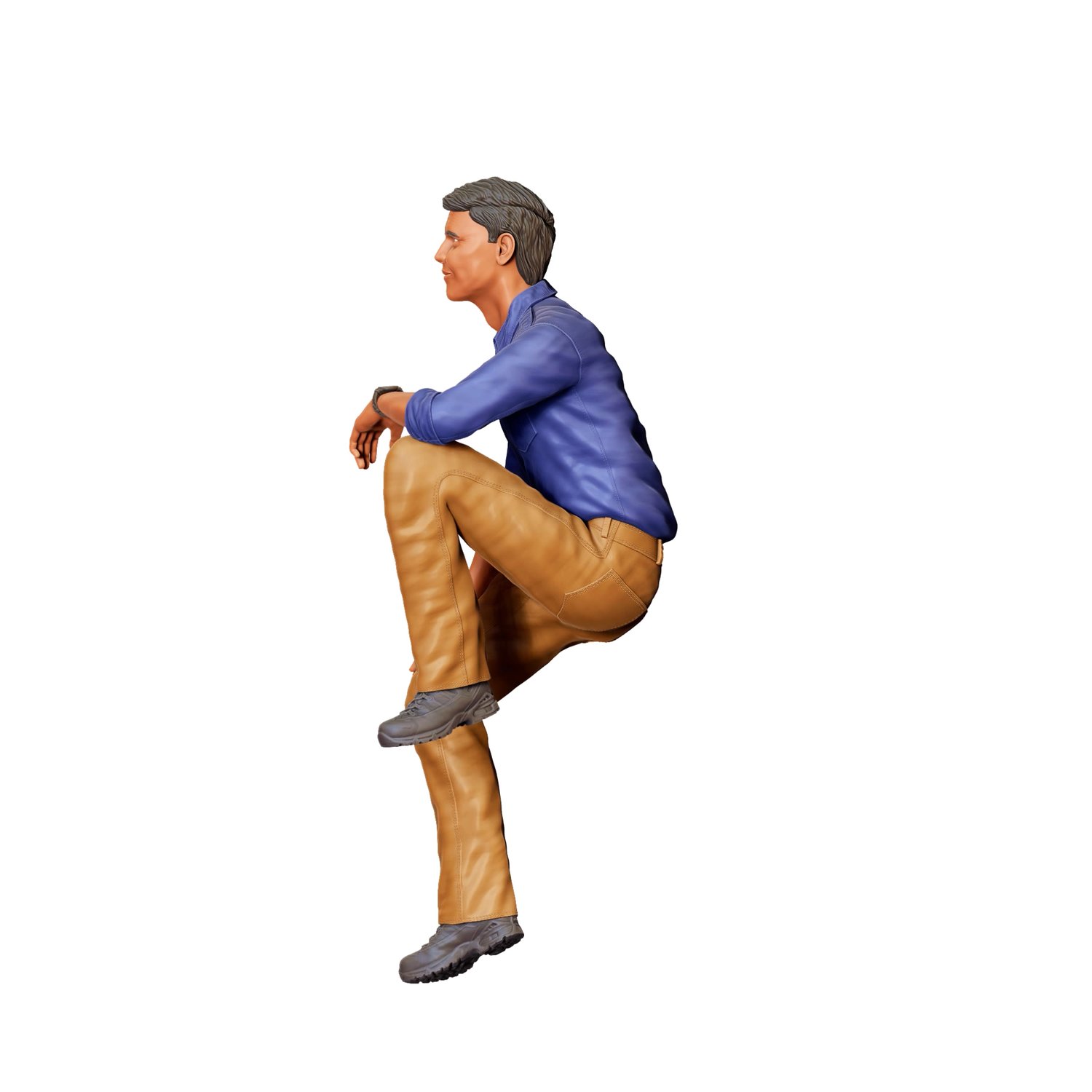 3dp Miniatures, man sitting on the back of pickup truck, STL Files, 3D Printable Files