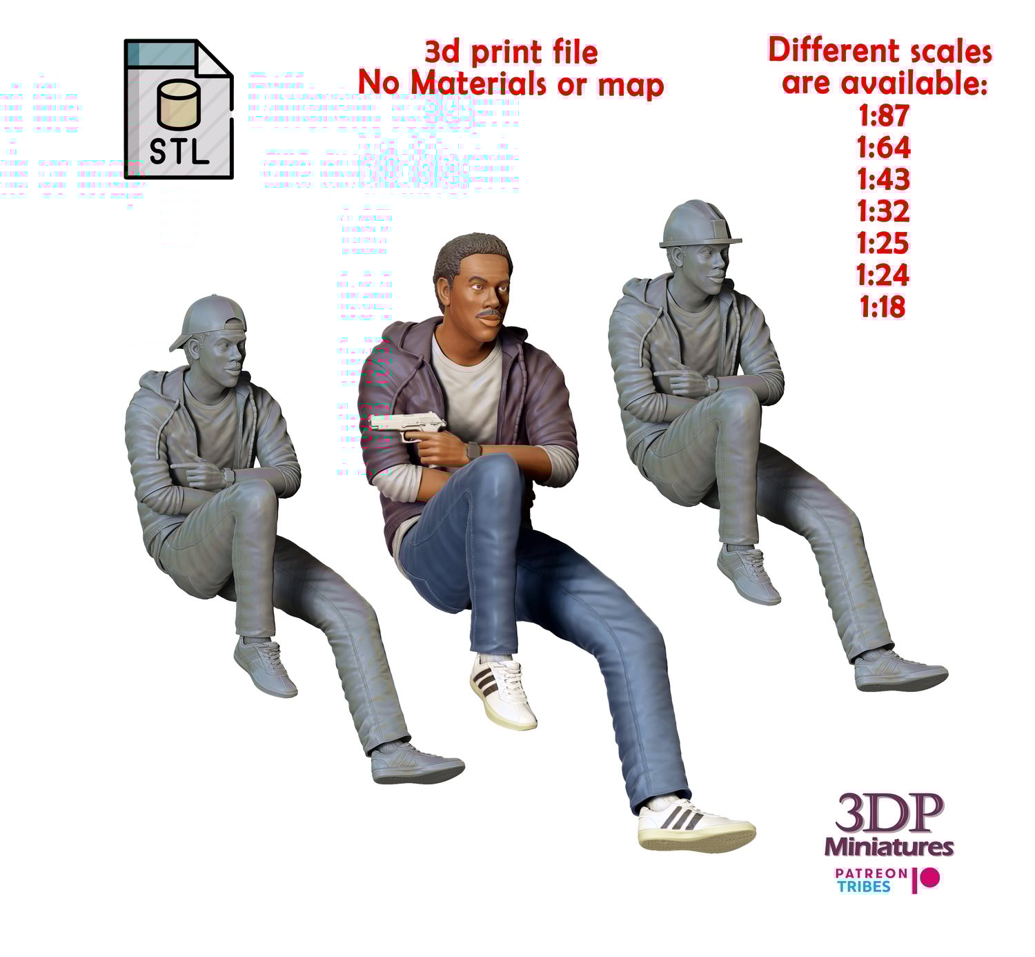 3DP Miniatures, Eddie Murphy Beverly Hills Cop, STL Files