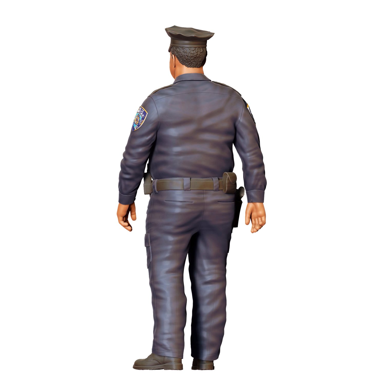 3dp Miniatures, Overweight Police Officer, STL Files, 3d Printable Model