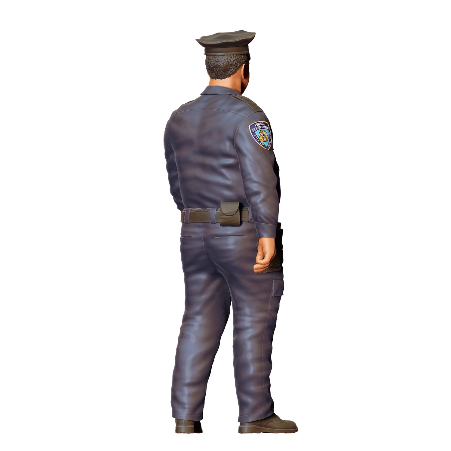 3dp Miniatures, Overweight Police Officer, STL Files, 3d Printable Model
