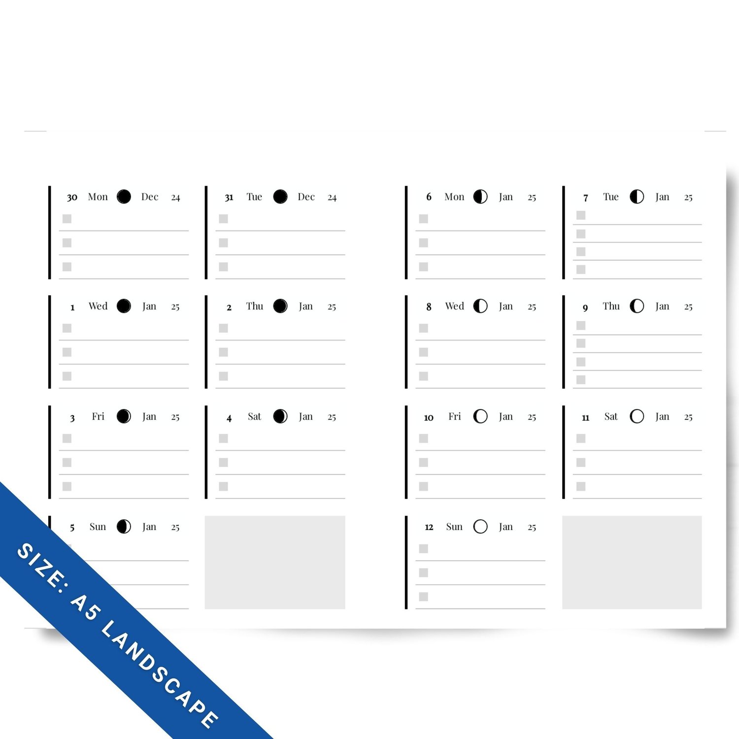 Minimalist 2025 Printable Desk Planner | Instant Download PDF