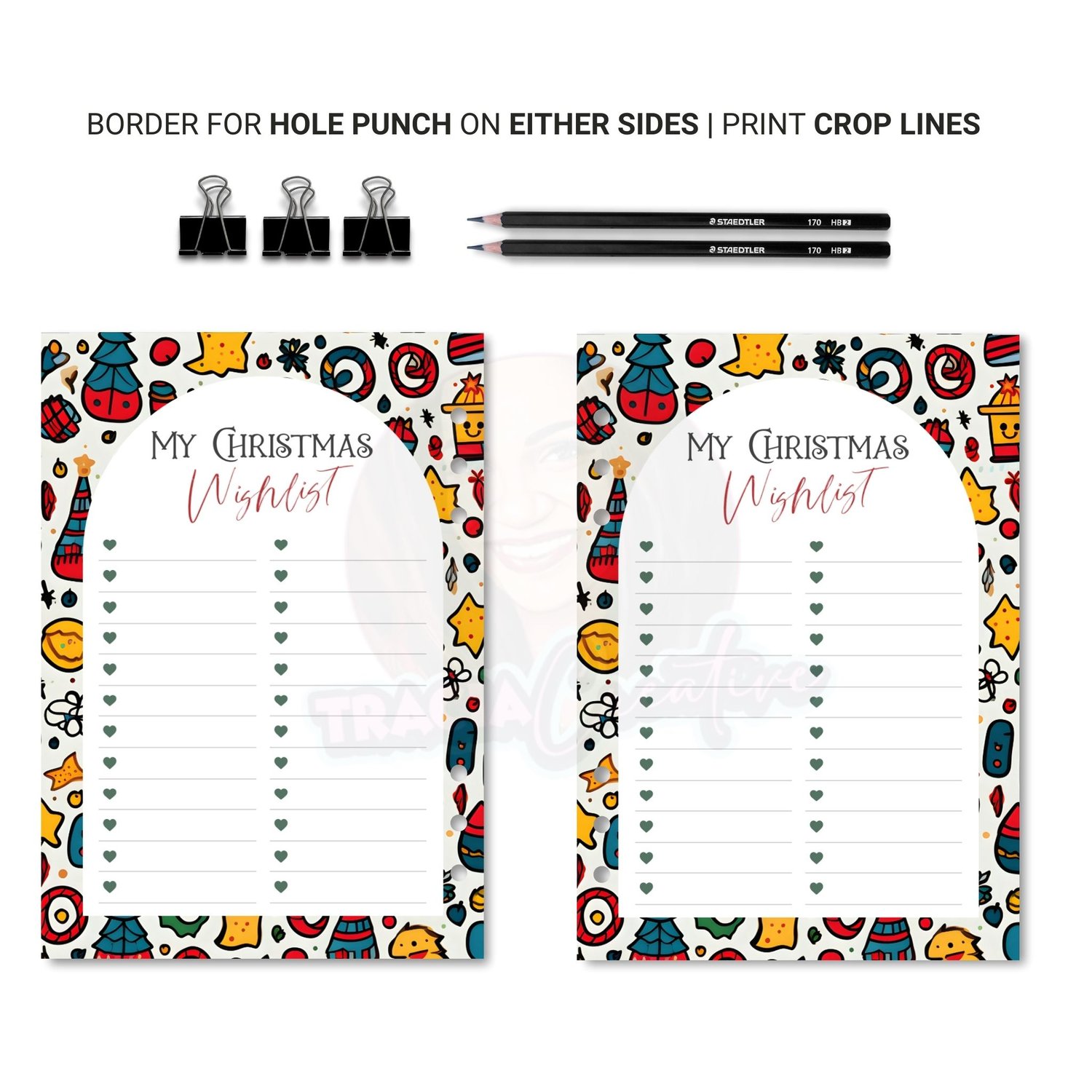 Printable Christmas Wishlist Checklist | A6 Planner Insert PDF
