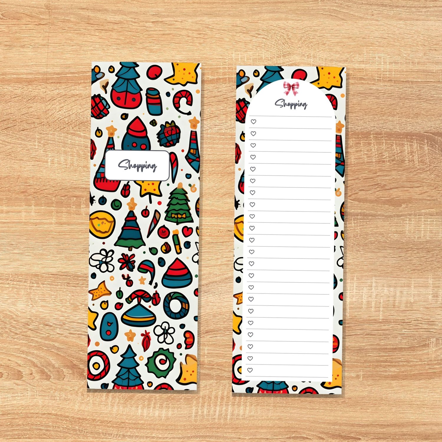 Christmas Meal Plan & Shopping List | Half Page A5 Planner Insert PDF