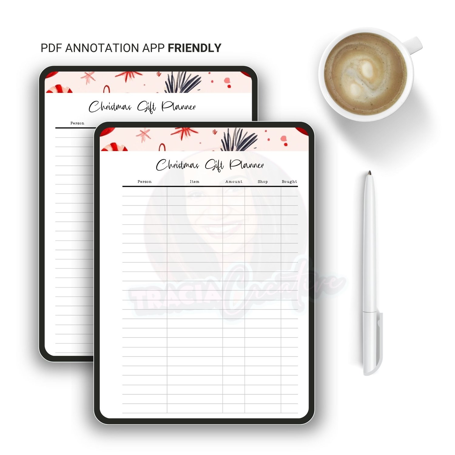 Printable Christmas Gift Planner Insert for A5
