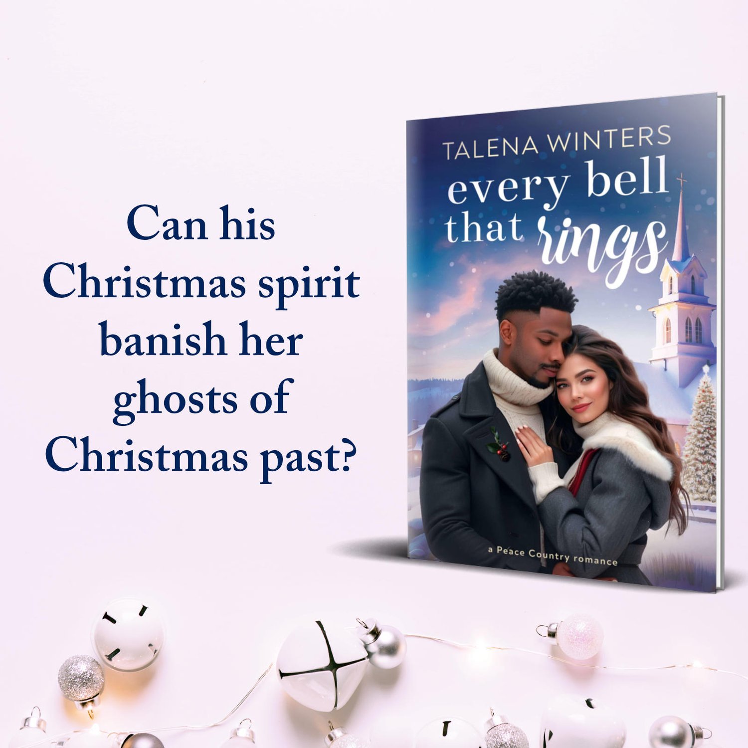 Sweet small-town second-chance interracial Christmas romance Every Bell that Rings (Peace Country Romance Book 2) by Talena Winters. Tag: Can his Christmas spirit banish her ghosts of Christmas past?