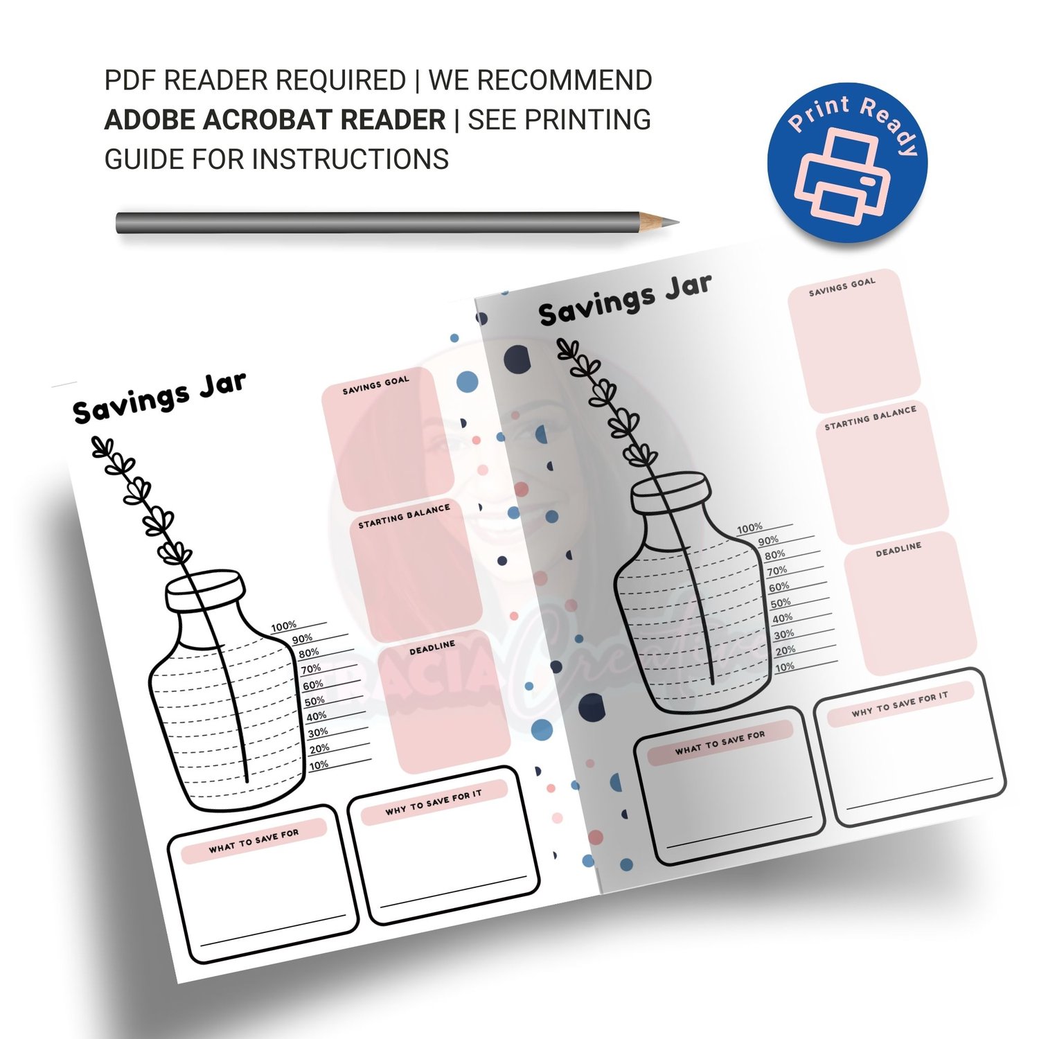 Printable Savings Jar Planner – Track Your Saving Goals