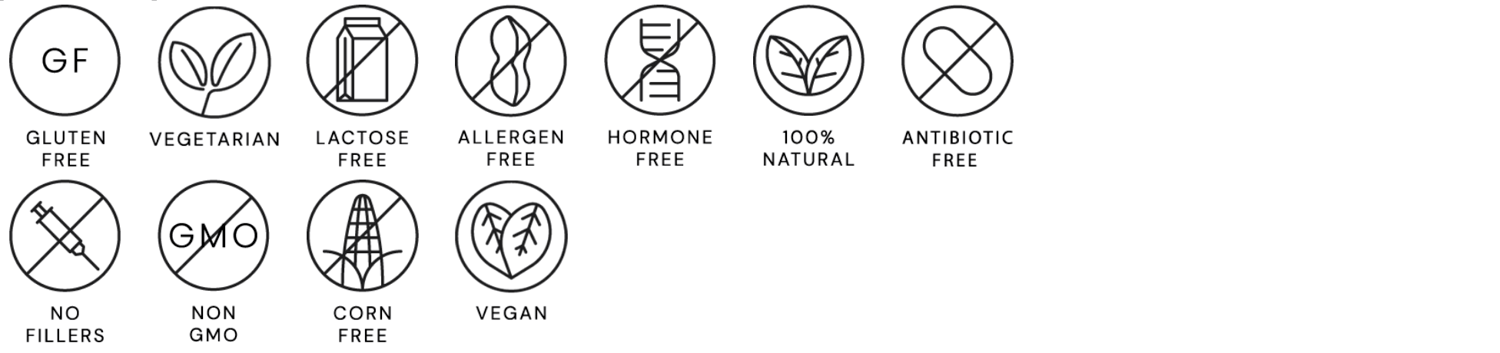 The ingredients include Birch Chaga, known for its antioxidant properties; Pine Bark Extract, which contains humic and fulvic acid, recognized for supporting gut health and nutrient absorption; and a cellulose capsule, crafted from plant-based materials to ensure natural and gentle delivery.