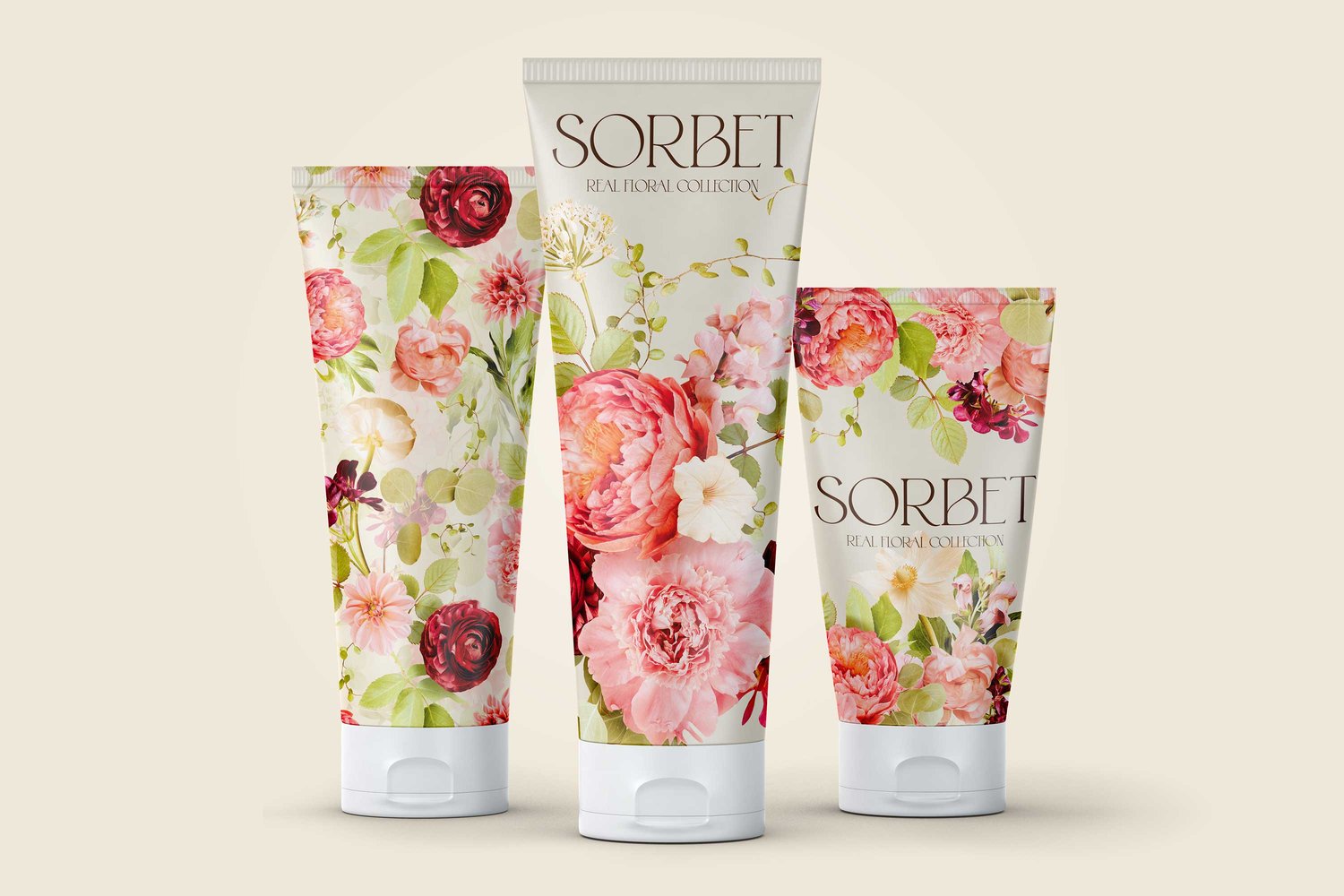 pink, cream, and burgundy floral clip art graphics
