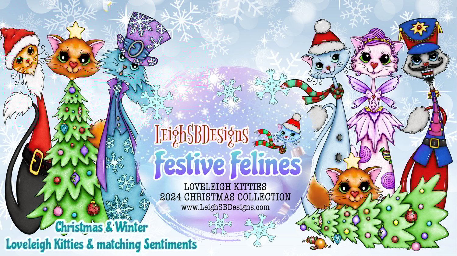 LeighSBDesigns Festive Felines 2024 Christmas Collection