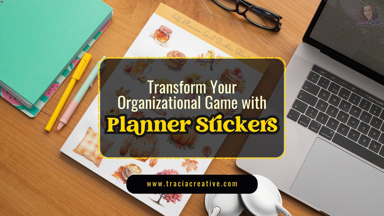 Fall printable stickers for printable planners - Tracia Creative