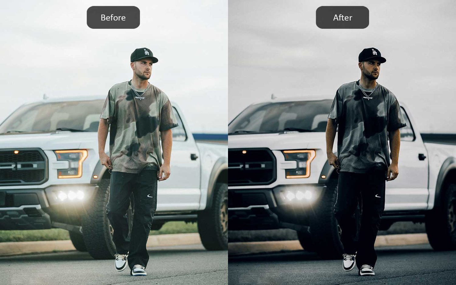 Cinematic Dark - Lightroom Presets - Before-After