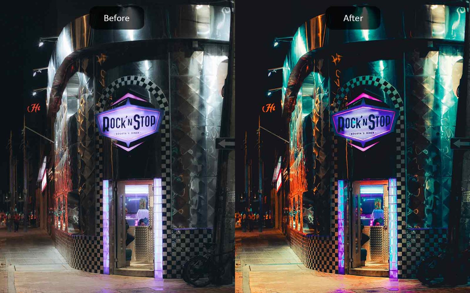 Cinematic Night - Lightroom Presets - Before-After