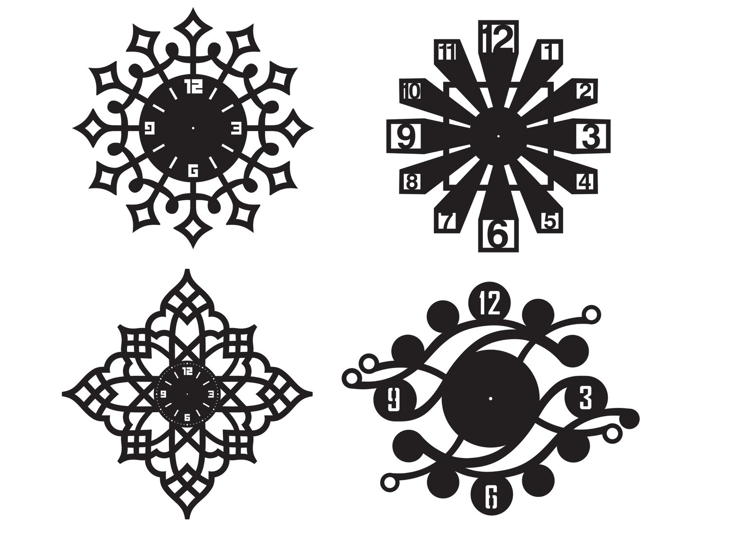 Wall Clocks CNC Designs