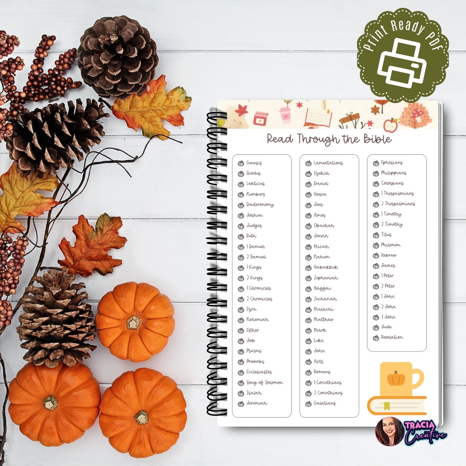 Bible Reading Planner | Printable | Tracia Creative