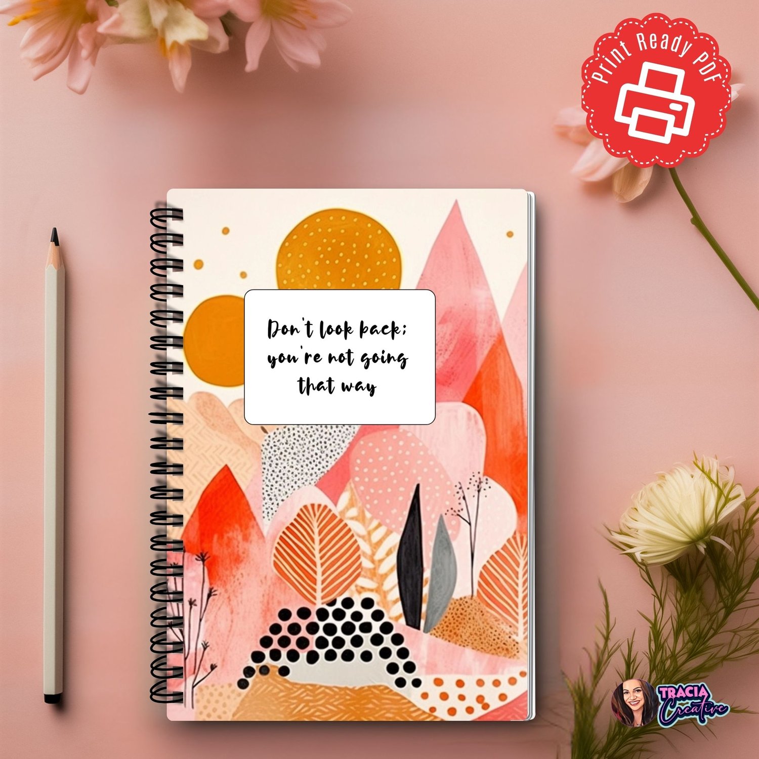 Boho Abstract Planner Dashboard A5 | Tracia Creative