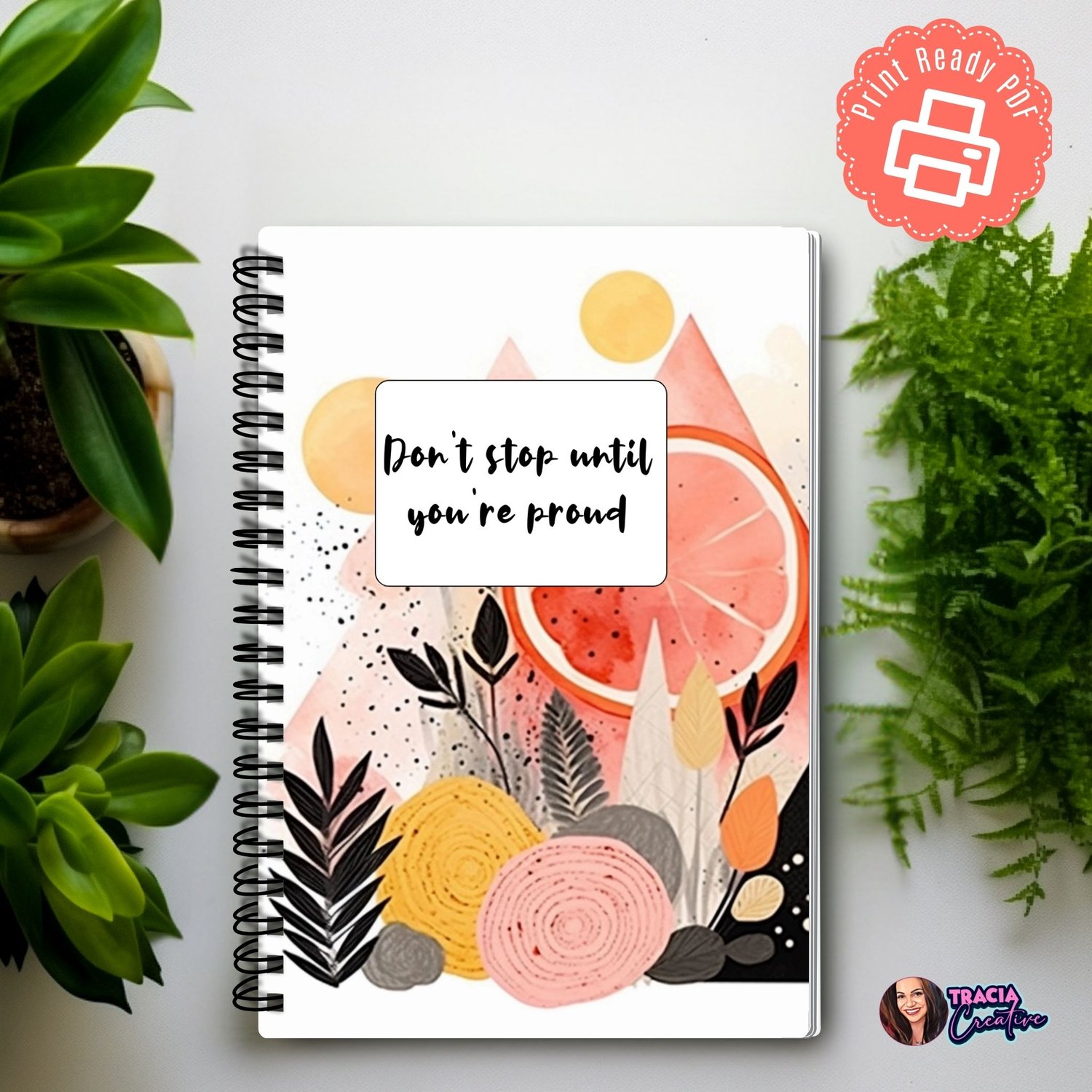 Boho Abstract Planner Dashboard A5 | Tracia Creative