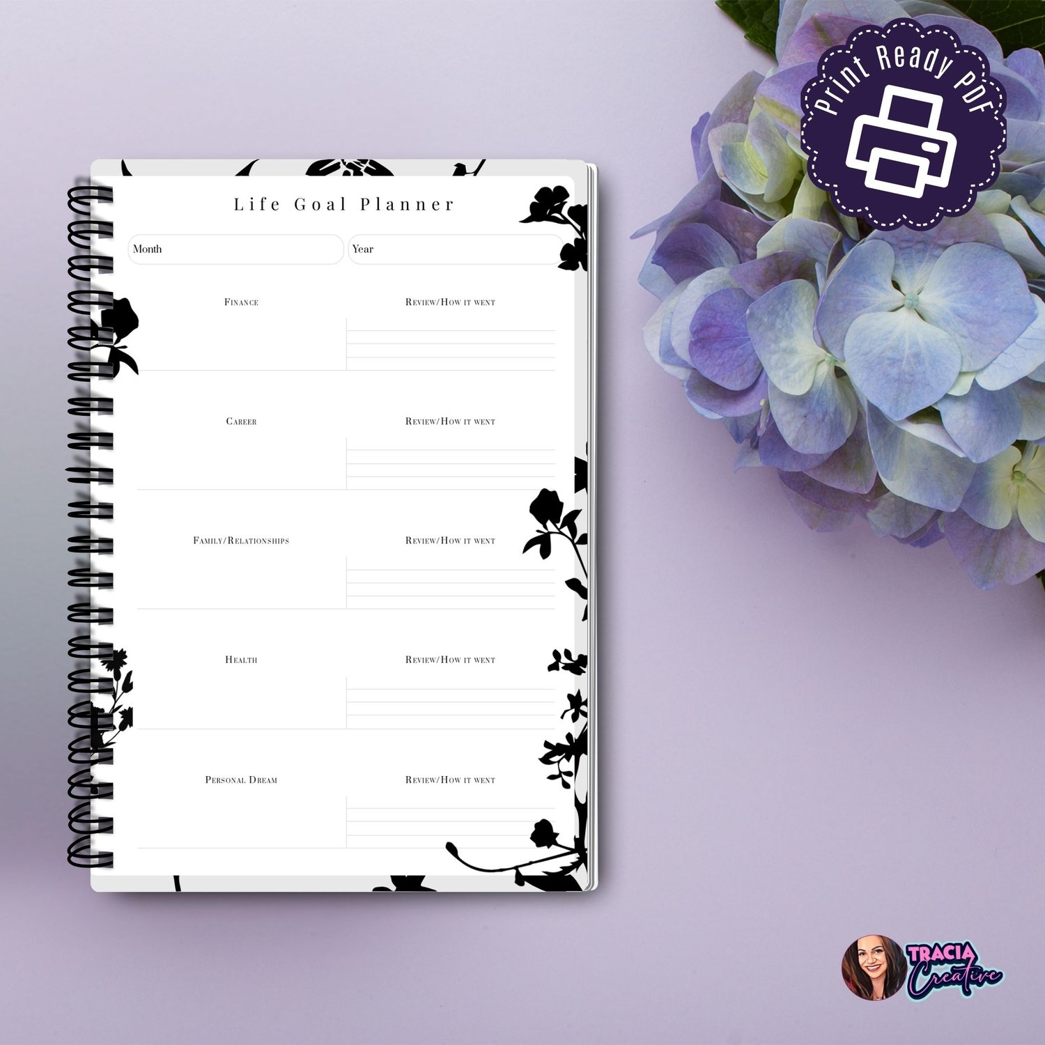 Life Goal Planner - Silhouette A5 | Tracia Creative