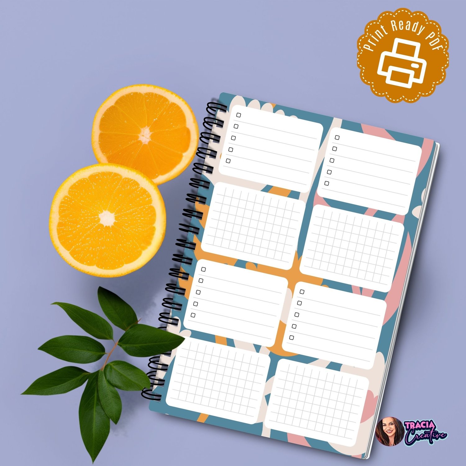 Floral To Do List Printable (Abstract Design) | Tracia Creative