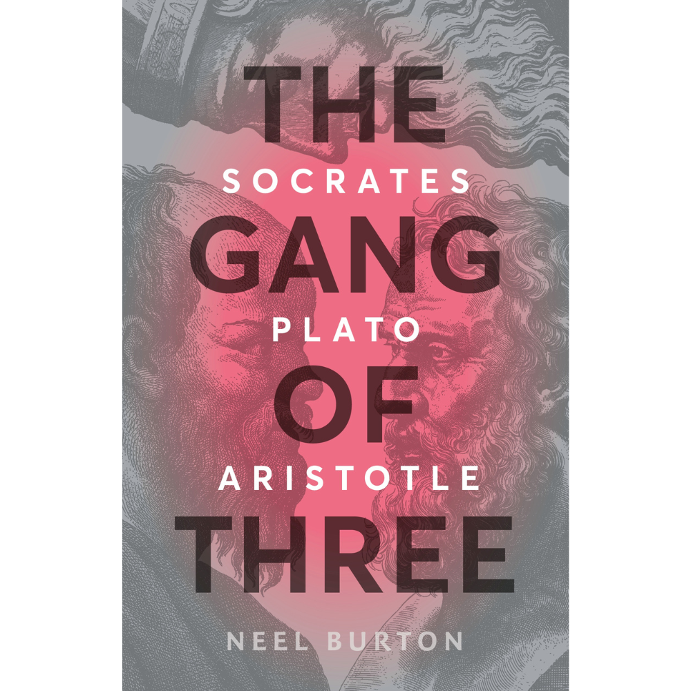 Book on Greek philosophers Socrates, Plato and Aristotle