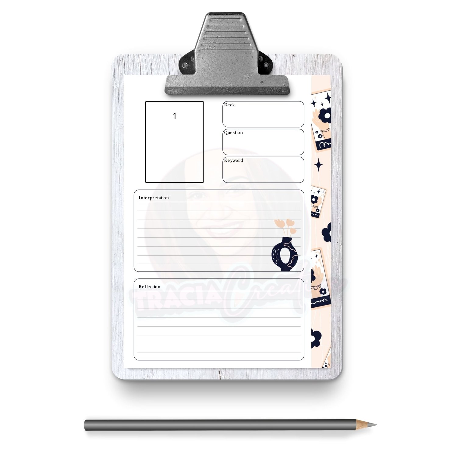 Tarot Single Card Spread – Printable Digital Download PDF