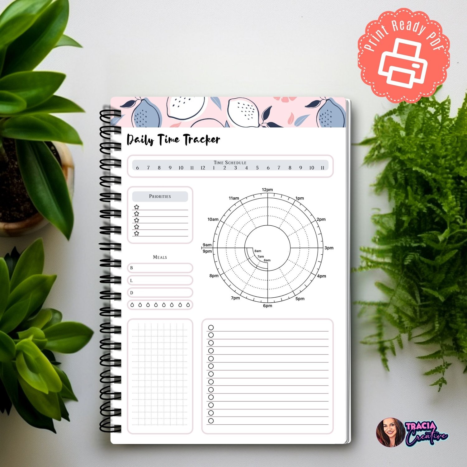 A5 Daily Planner Insert: Boost Productivity | Tracia Creative