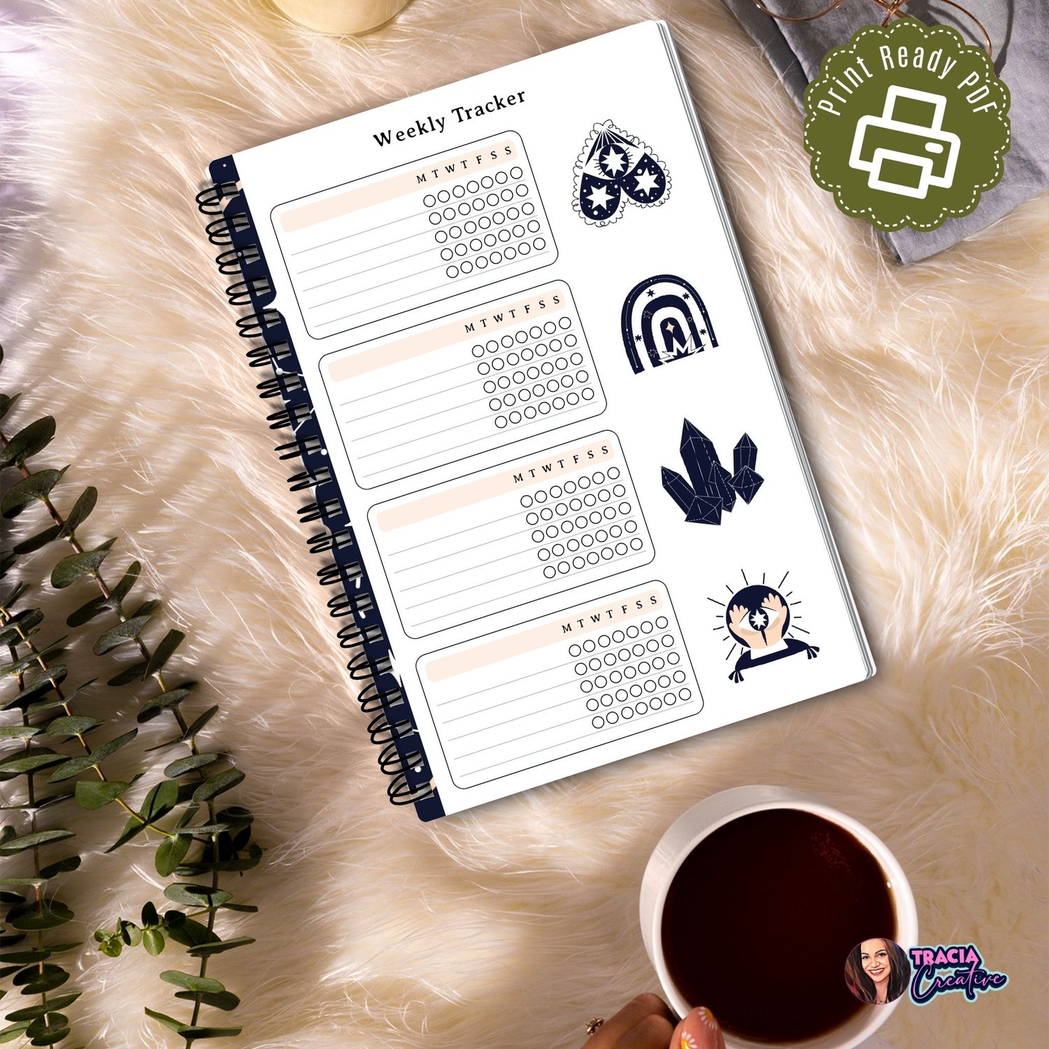 Printable Celestial Weekly Tracker – Stay Organized