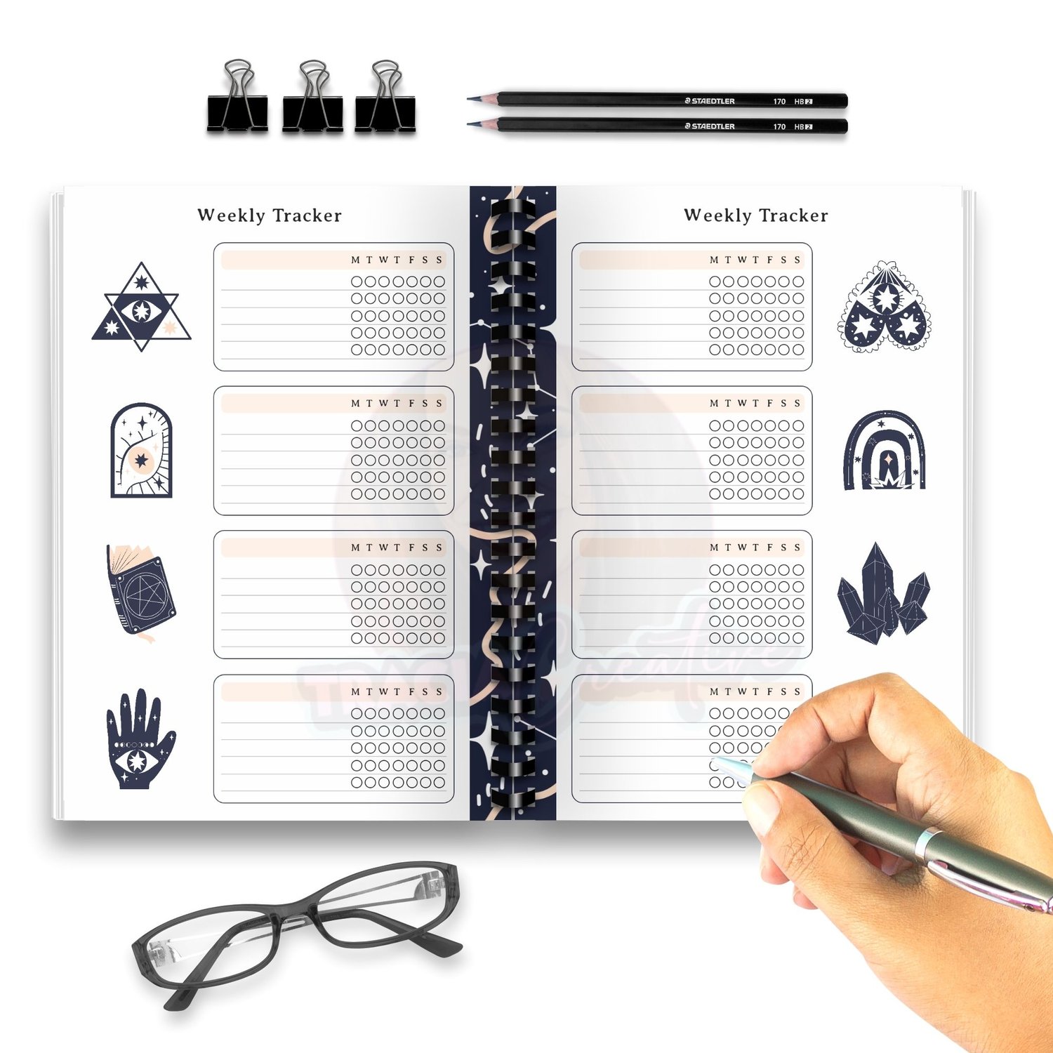 Printable Celestial Weekly Tracker – Stay Organized