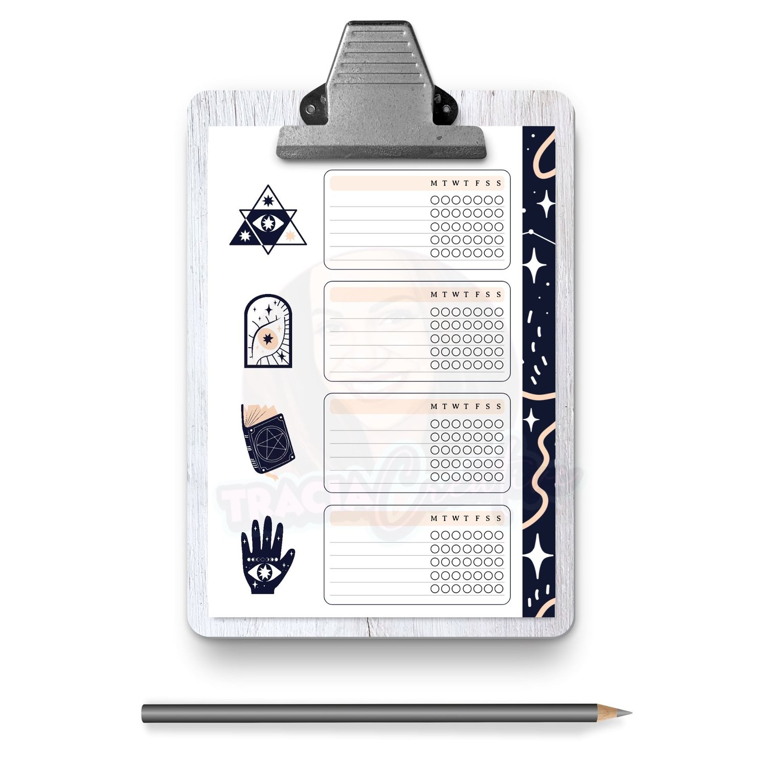 Printable Celestial Weekly Tracker – Stay Organized