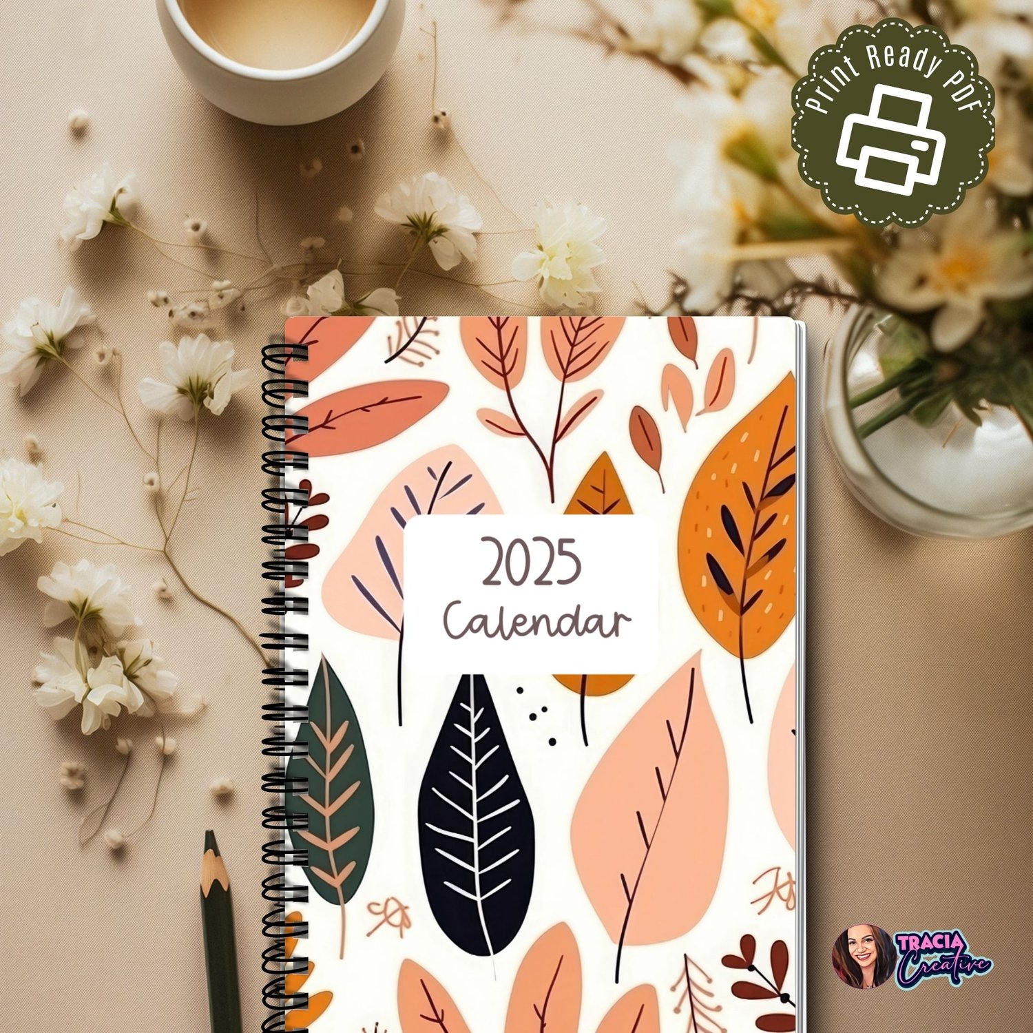 2025 Monthly Calendar | Printable | Tracia Creative