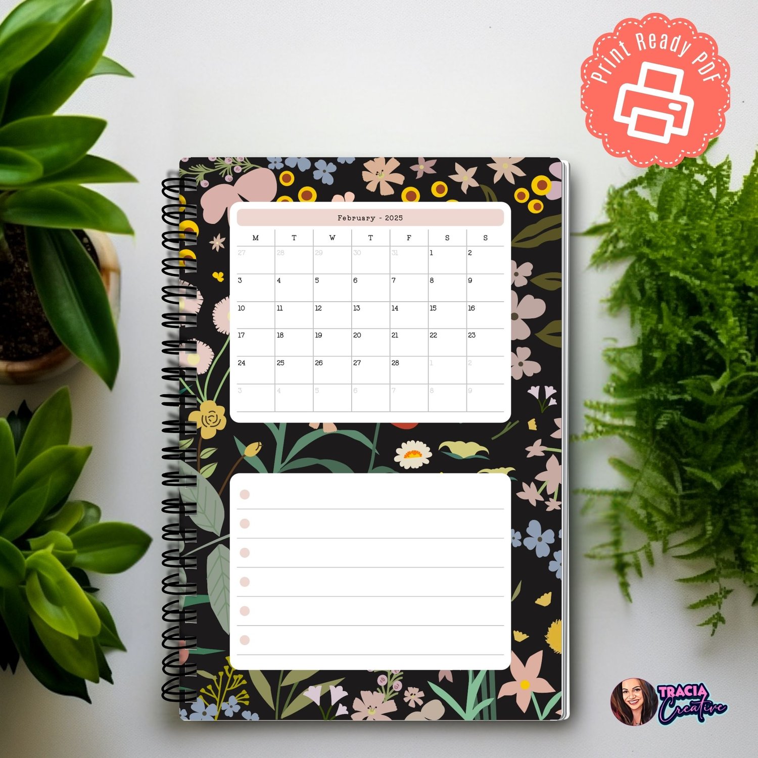 2024/2025 Monthly Calendar - Elegance & Organization | Tracia Creative