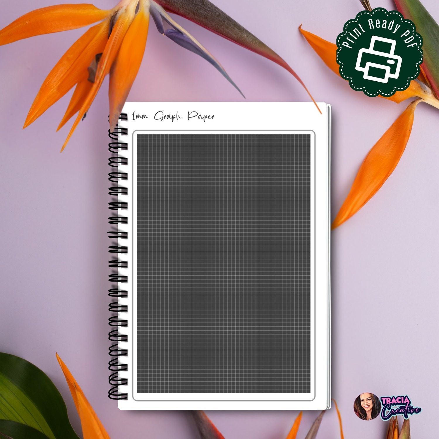 Printable 1mm Graph Paper | A5 Planner Insert | Tracia Creative
