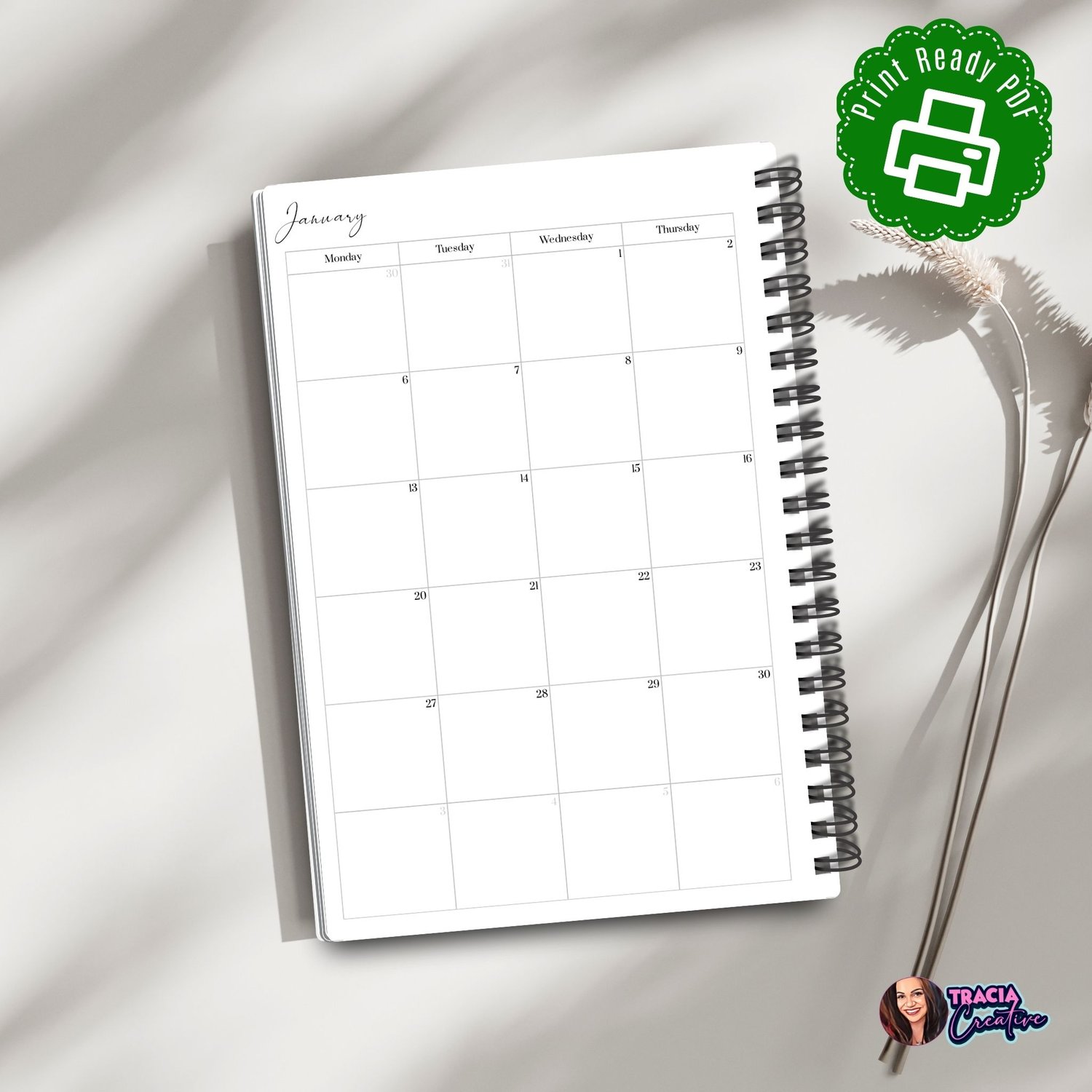 2025/2026 Monthly Planner - Stay Organized | Tracia Creative