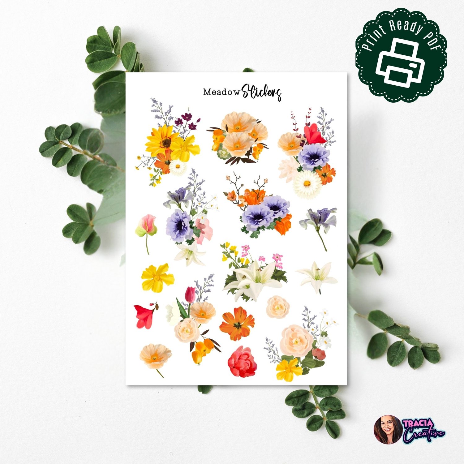 Meadow Printable Sticker Sheets | Tracia Creative