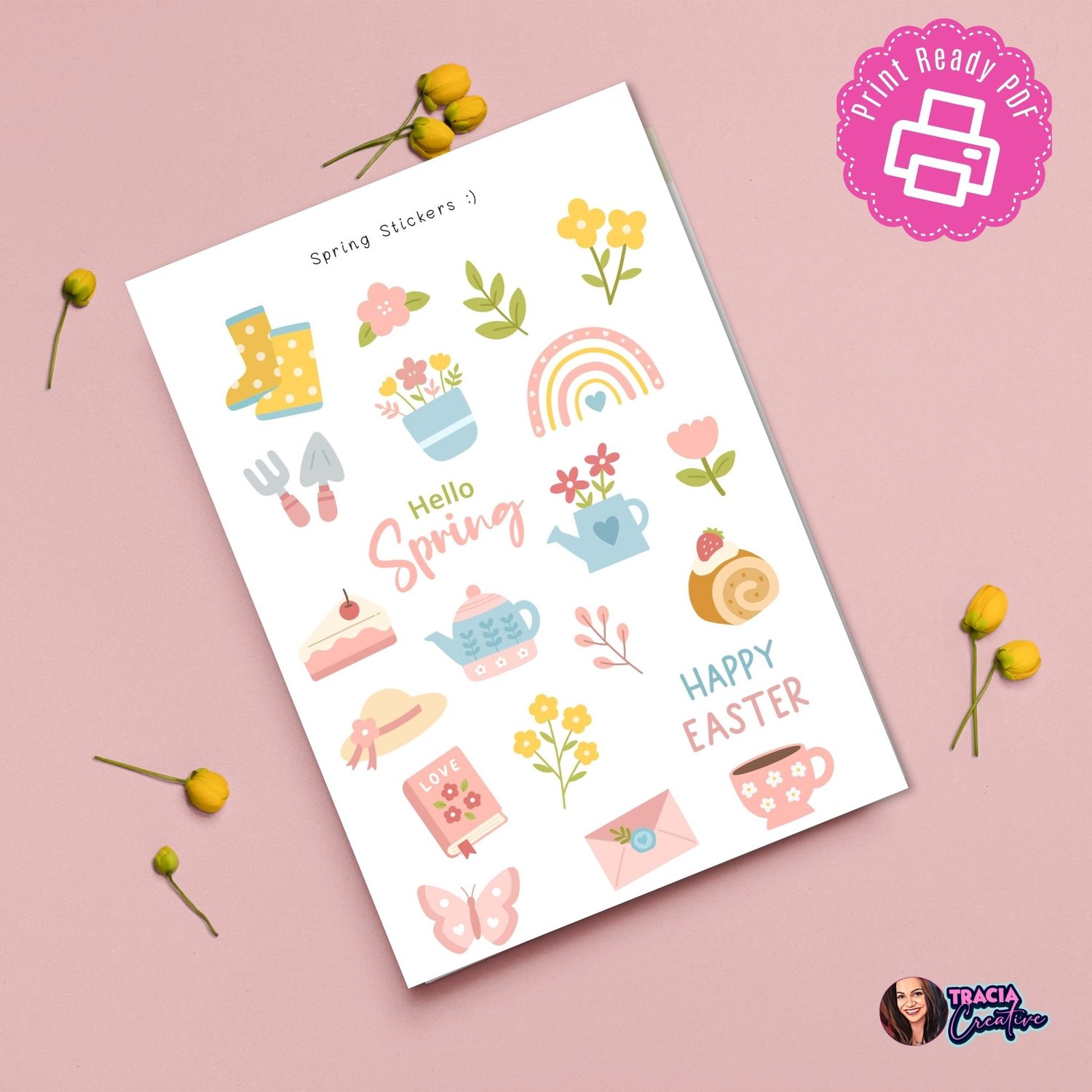 All-Season Printable Sticker Sheets | Tracia Creative