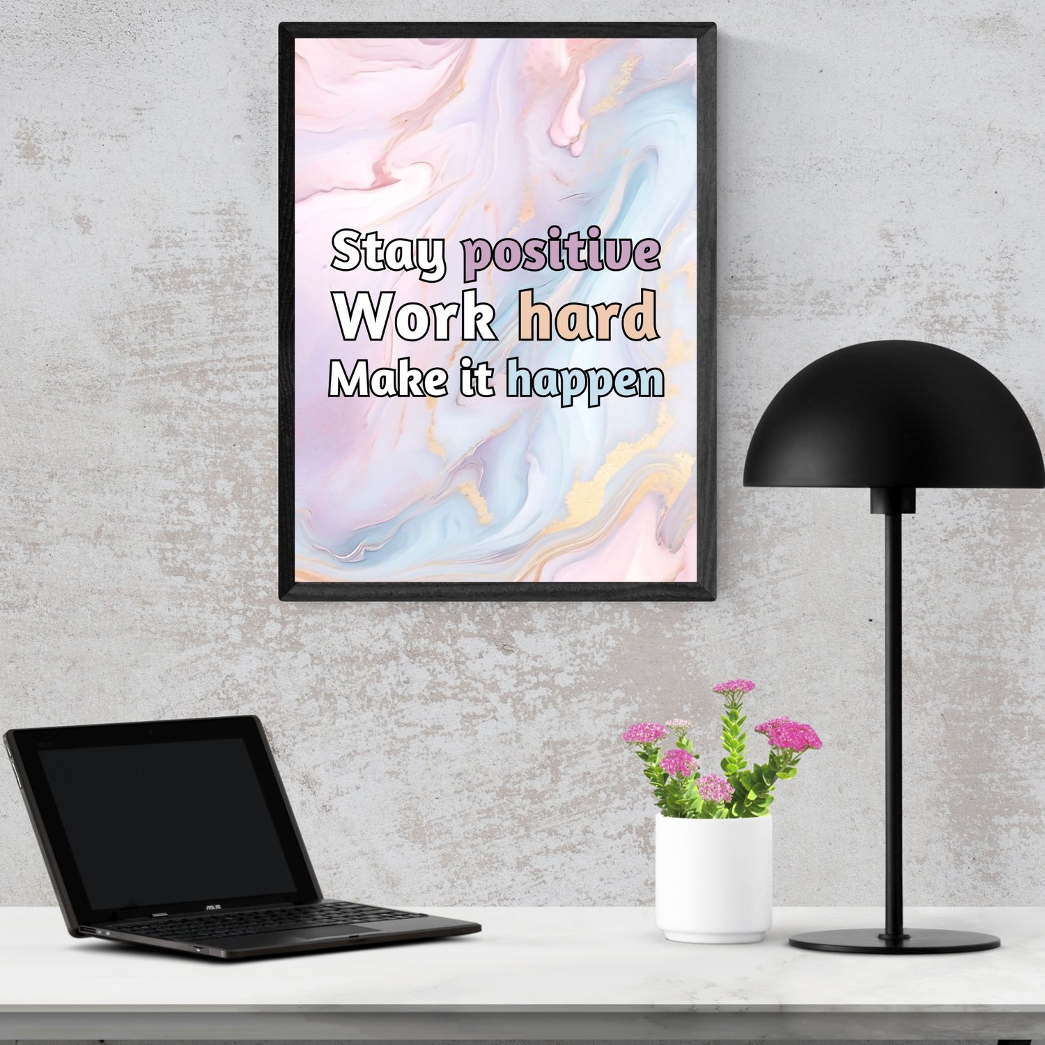 motivational quote wall art
