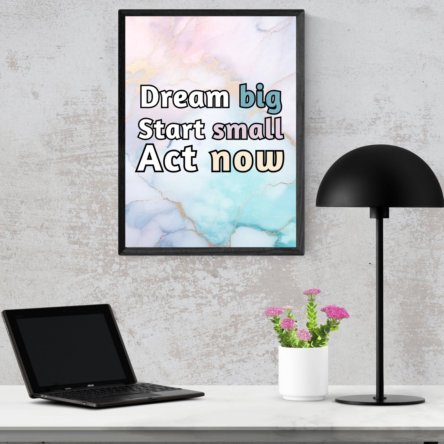motivational quote wall art