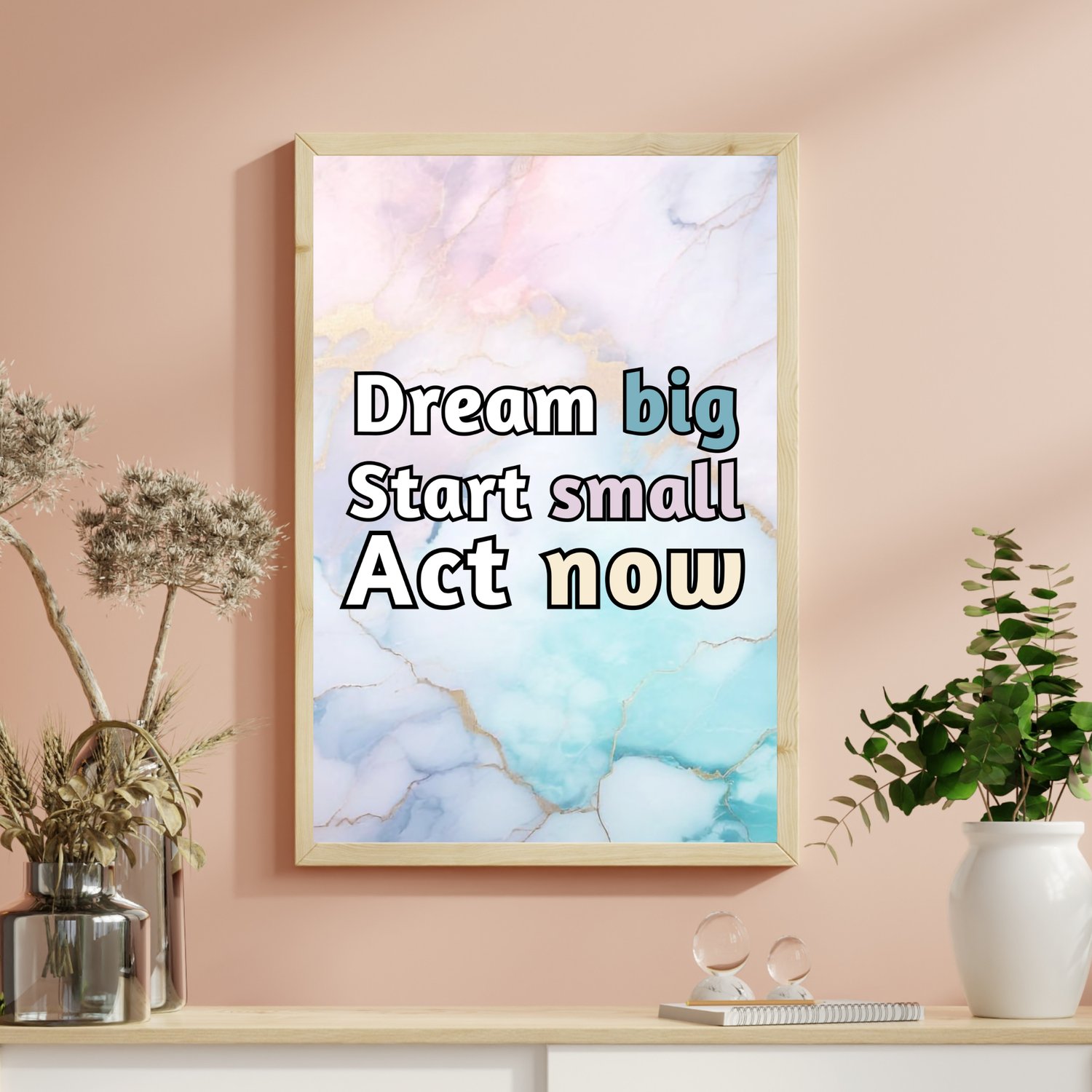 motivational quote wall art
