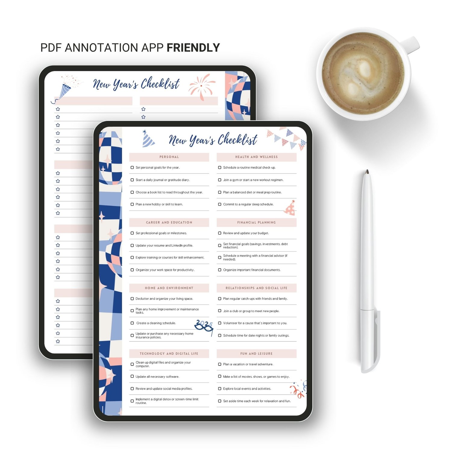 Printable New Year's Checklist – Organize Your Year