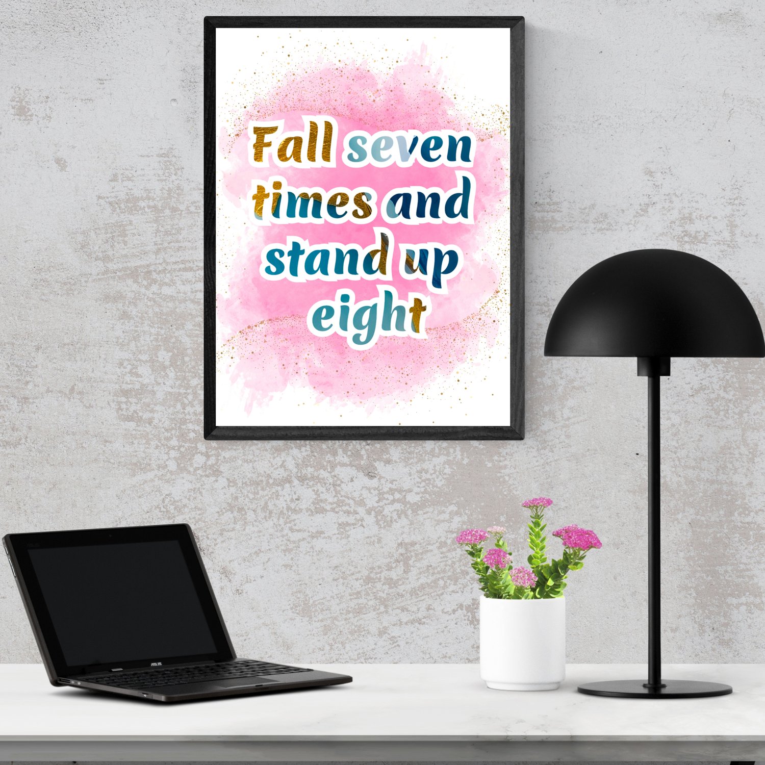 motivational quote wall art