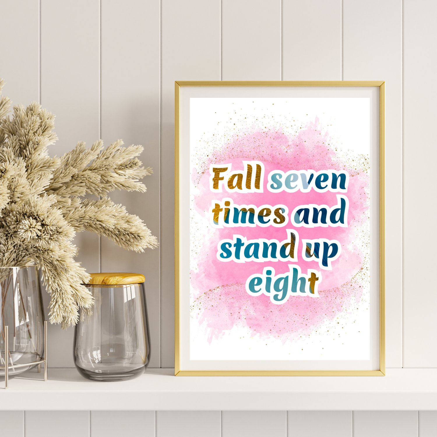 wall art with motivational quote