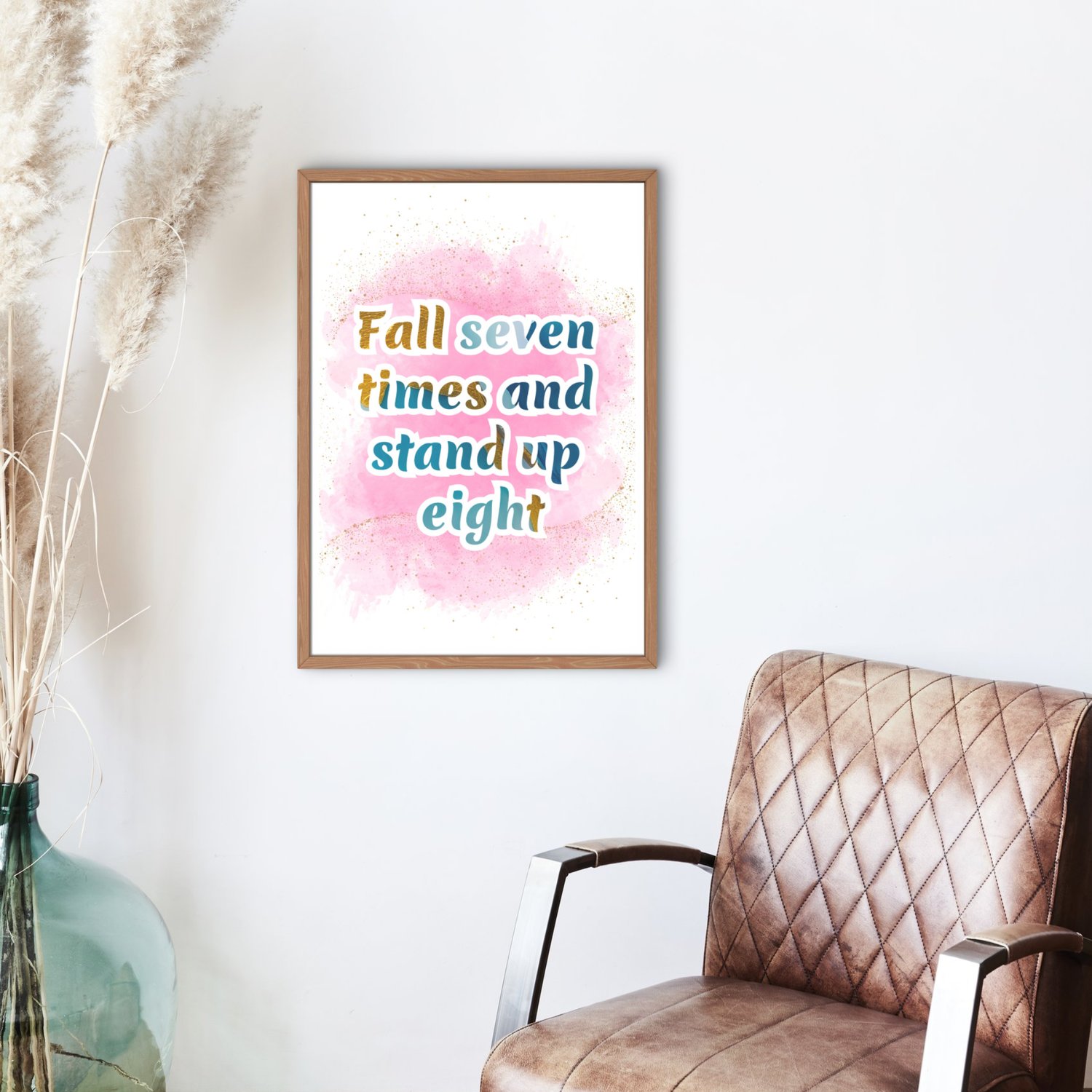 wall art with motivational quote