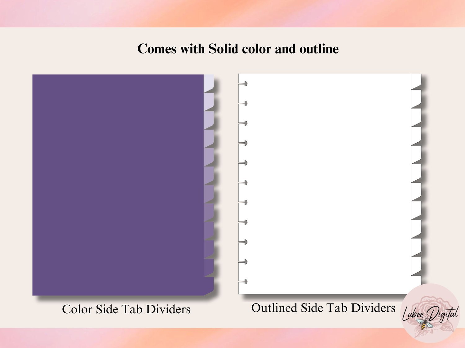 Task Divider Pages Big Happy Planner Disc Bound 12 monthly Divider Template,Binder ...