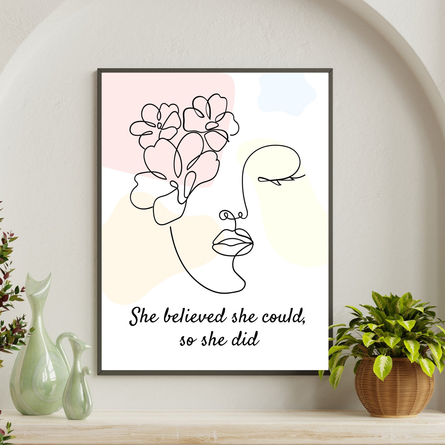 boho minimal motivational wall art