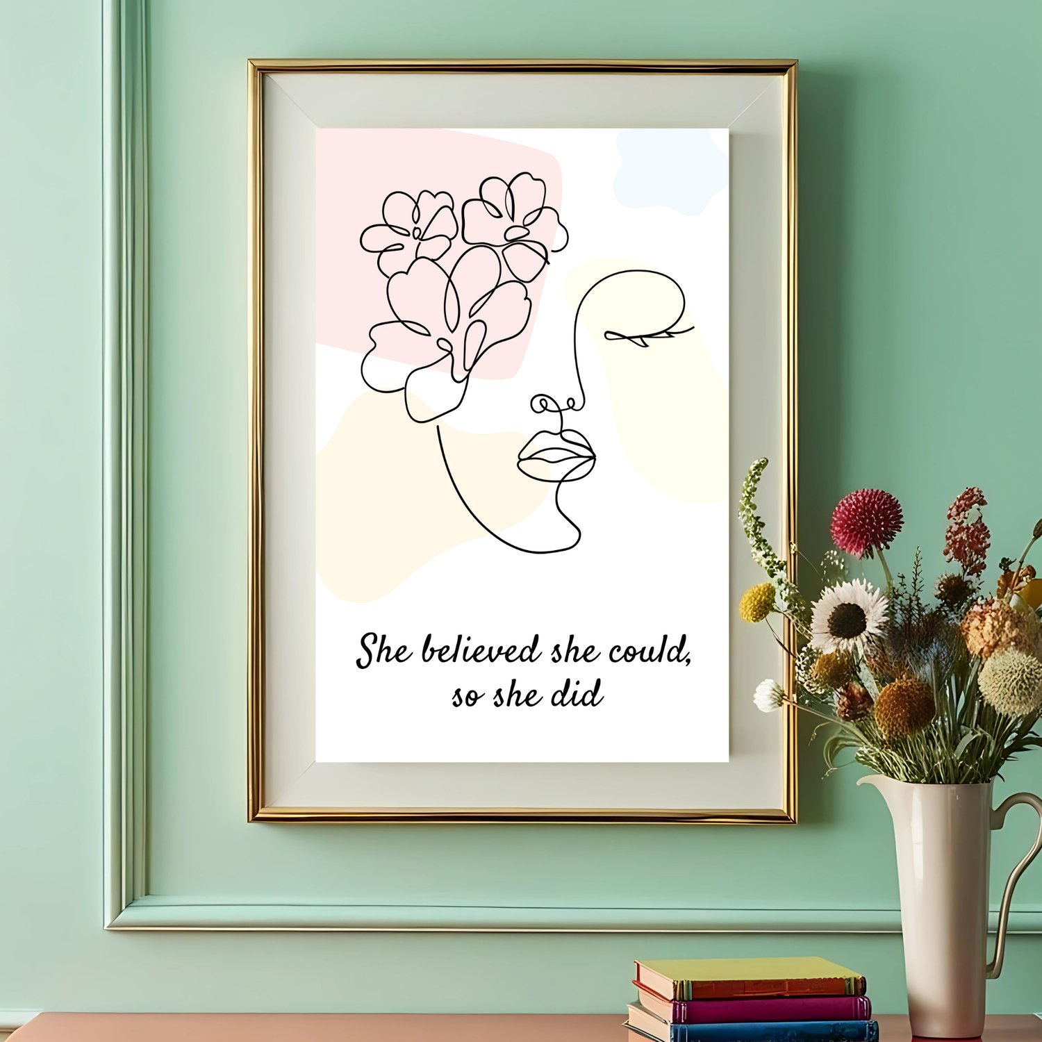 boho minimal motivational wall art