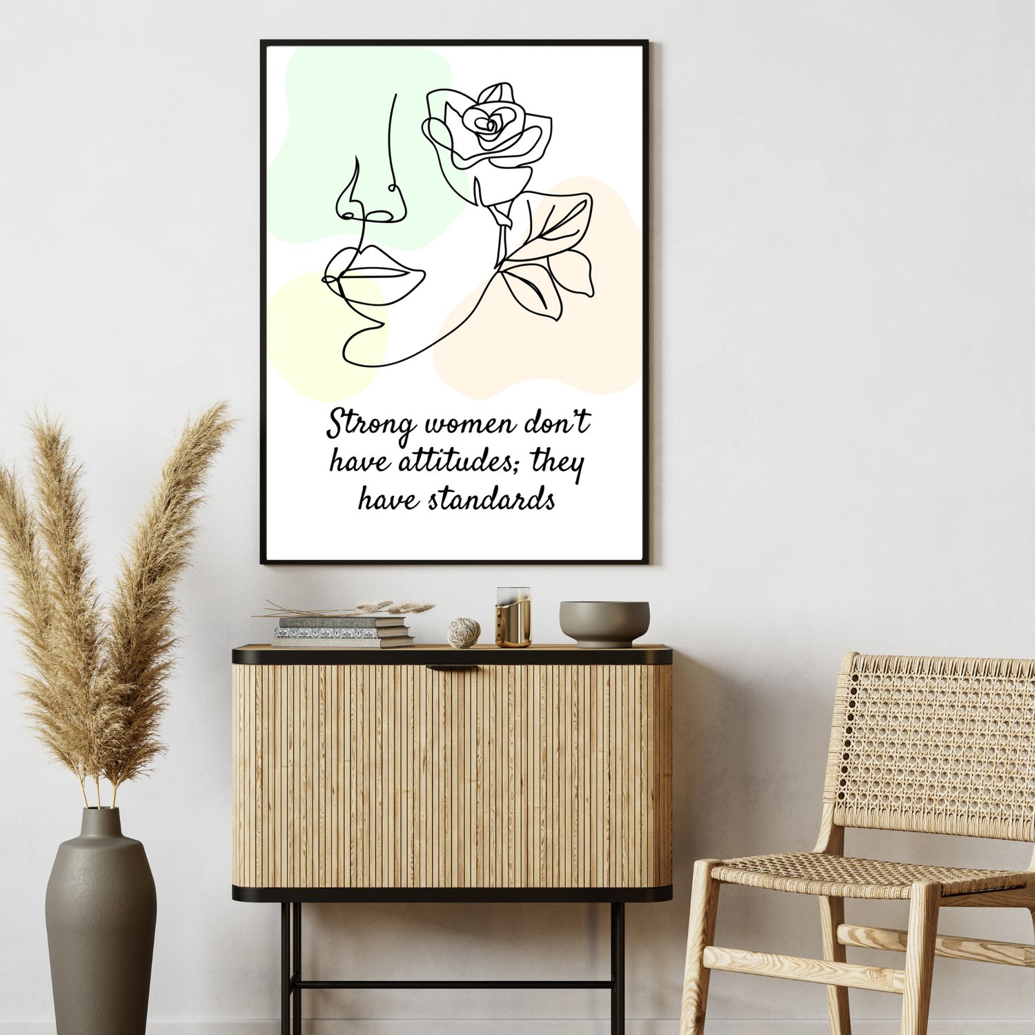 minimal motivational wall art