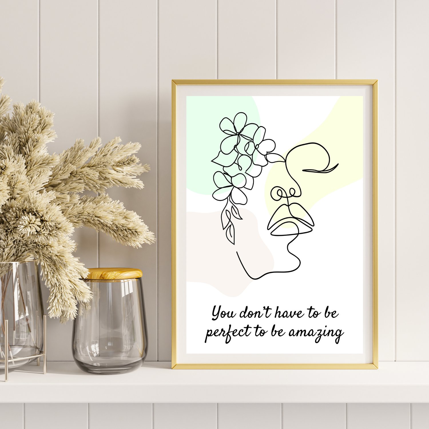 minimal motivational wall art poster