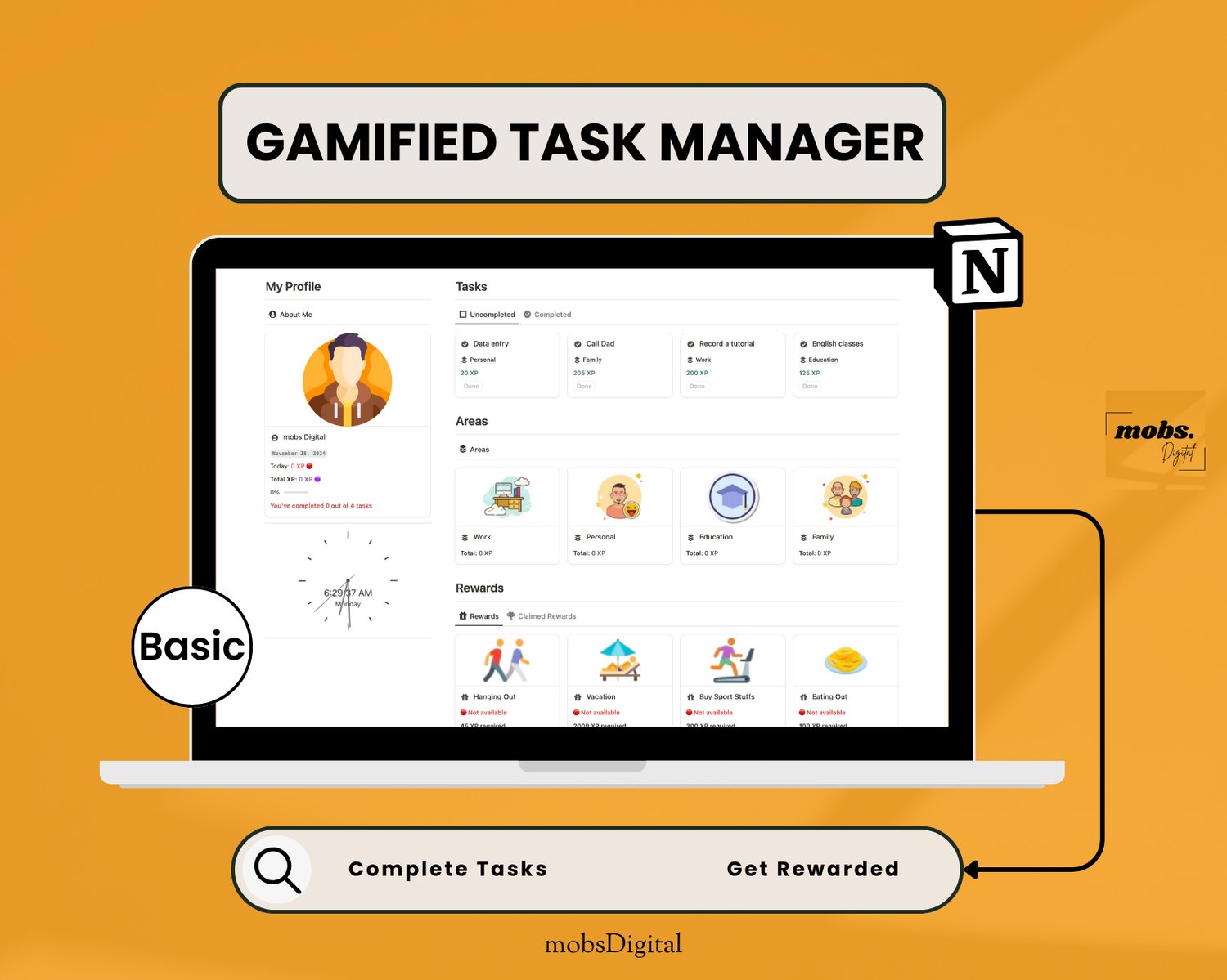 Notion Gamified Task Manager