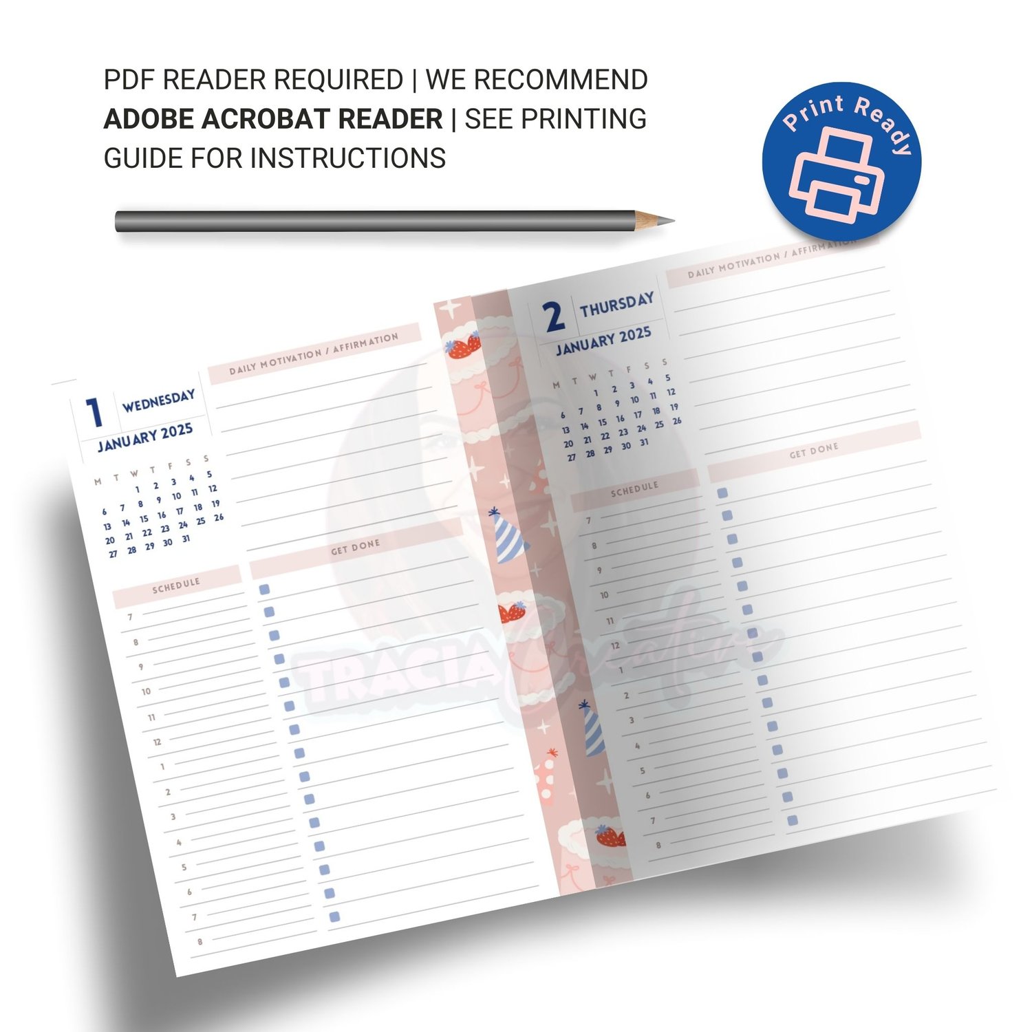 2025 Daily Planner A6 – Stay Motivated & Organized