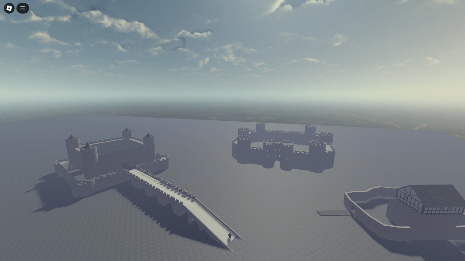 Detailed late medieval era castles and monastery included in this affordable Roblox asset pack.